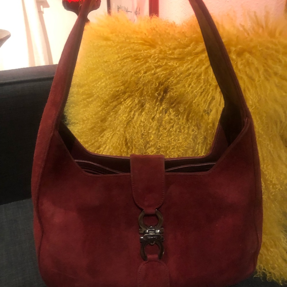 Flaundy Paris Vintage suede Hand bag